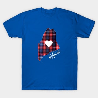 Love Maine in Plaid T-Shirt